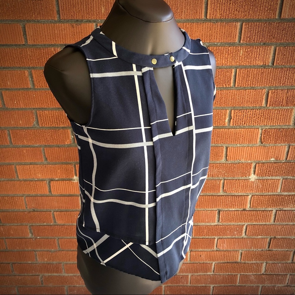 Zara Sleeveless Plaid top